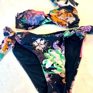COPY - Maeve Anthropologie Floral Bikini Small Top Medium Bottom